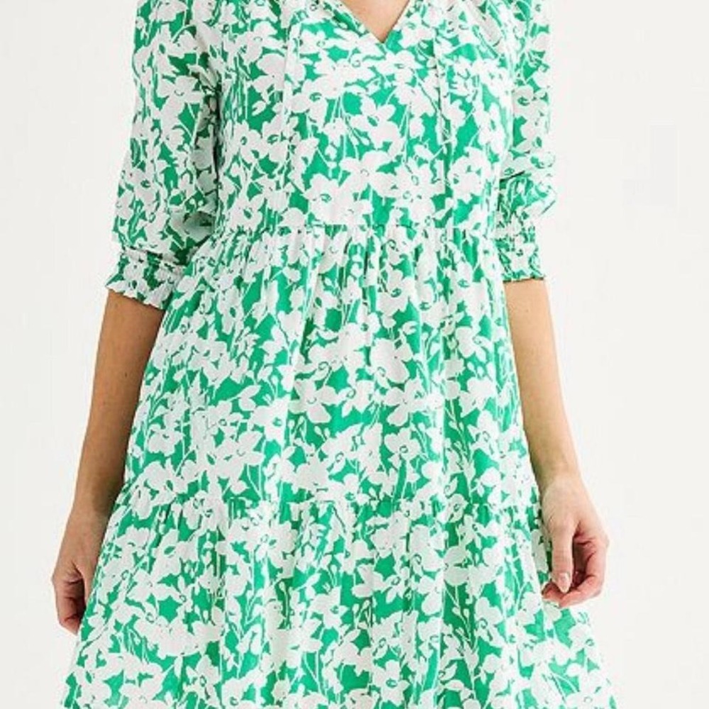 SONOM green‎ and white floral dress sizeXL